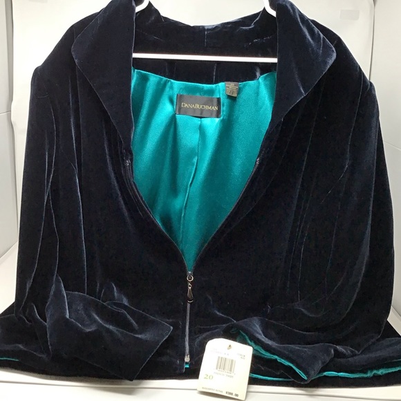 Dana Buchman Jackets & Blazers - Dana Buchman Gorgeous Silk & Velvet Jacket NWT